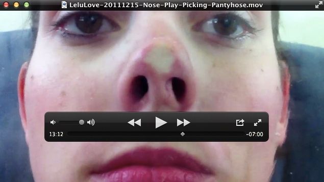Nose Play Picking Pantyhose