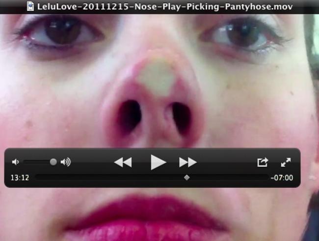 LeluLove Porno Video: Nose Play Picking Pantyhose